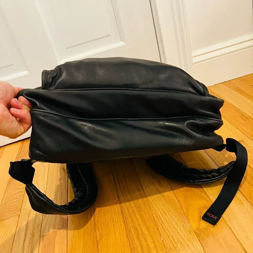 Tumi Vintage Alpha Napa Leather Laptop Backpack Carry Bag 9640D3